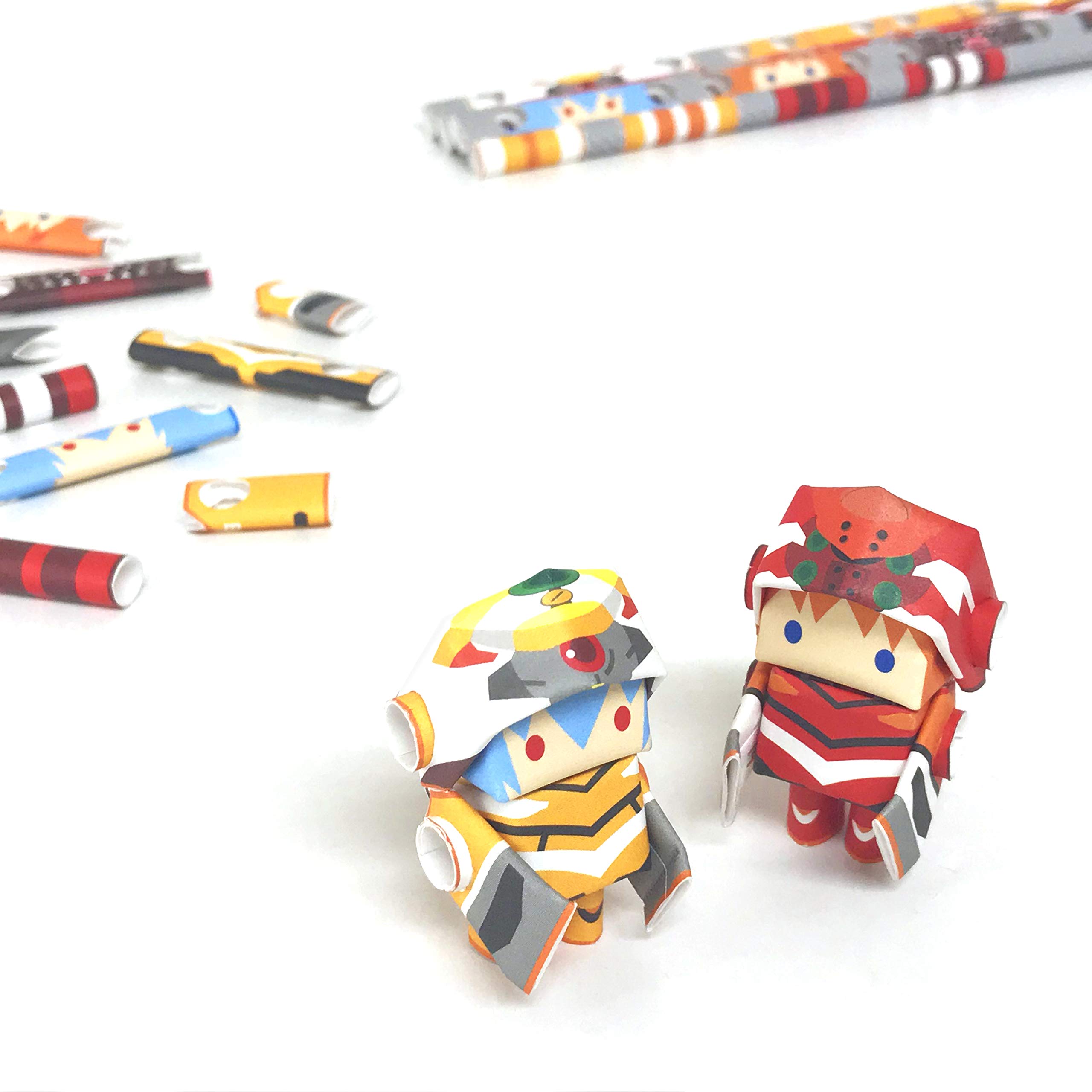 

PIPEROID Серия Евангелион Рей Аска Набор для бумажного моделирования для детей и взрослых Отлично подходит для фанатов Евангелиона Юнит-00 и Юнит-02 - -