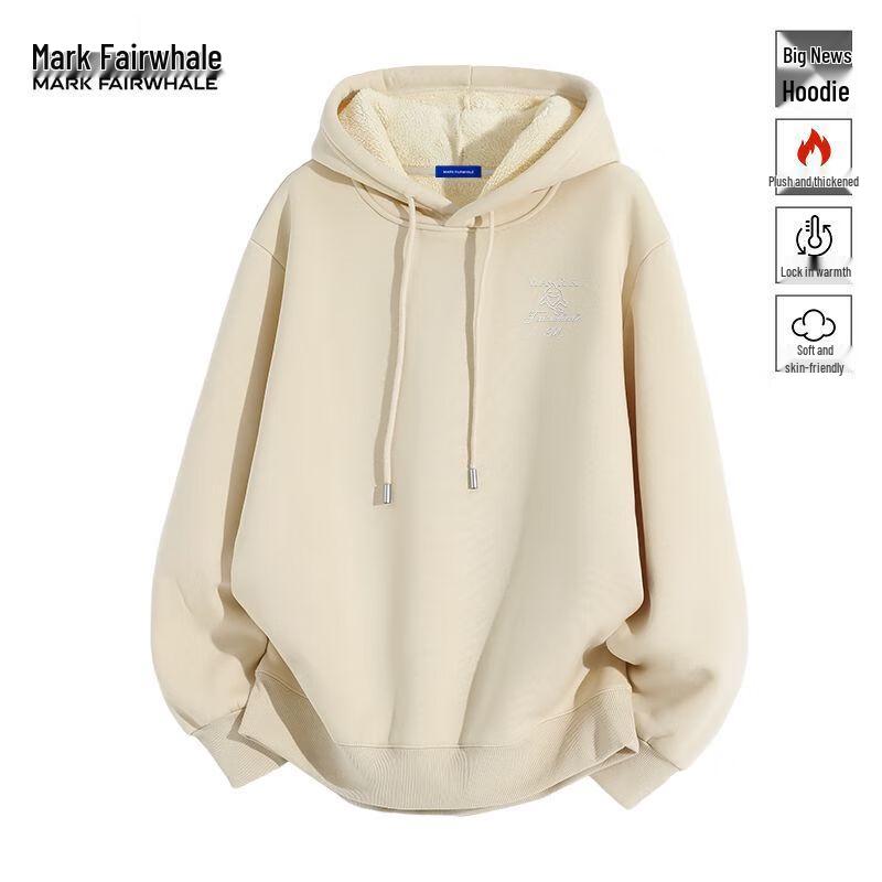 

Mark Fairwhale Men s Thickened Alpaca Fleece Hooded Sweatshirt L
