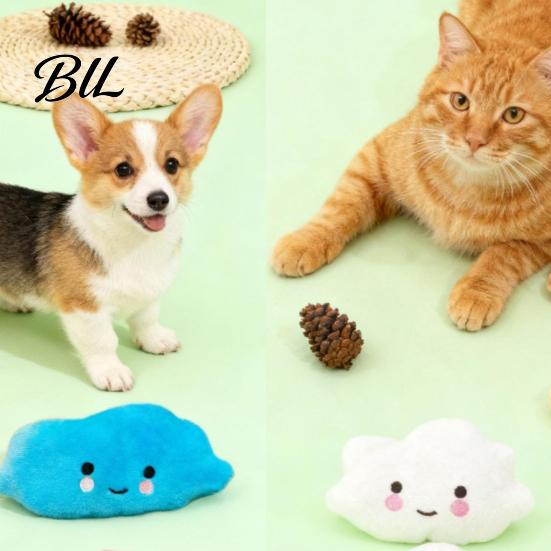Pet Boredom Relief Toy Plush Cloud Dog Squeaky Cute Chew Soft Puppy Teething for Dogs Solo Entertainment Interactive Play Fun