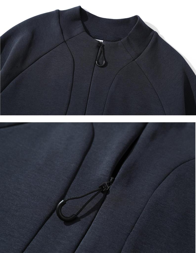Royal Blue Men's Half-Zip Loose Casual Hoodie (Spring/Autumn)