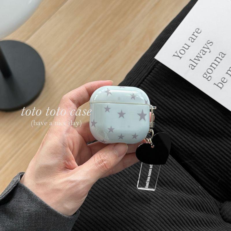 

Earphone Sleeves Apple 2 Generation Bluetooth Headset Shell Airpods3 Generation Niche Pendant Airpodspro2 Shatter-resistant Protection New Pro Apple AirPods 4 Shell + black Heart pendant