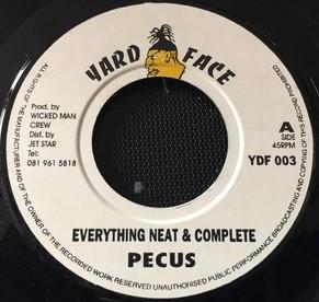 

7inch Record GENERAL PECOS - Everything Neat & Complete YDF003 Yard Face UK Reggae, Ska & Dub Used