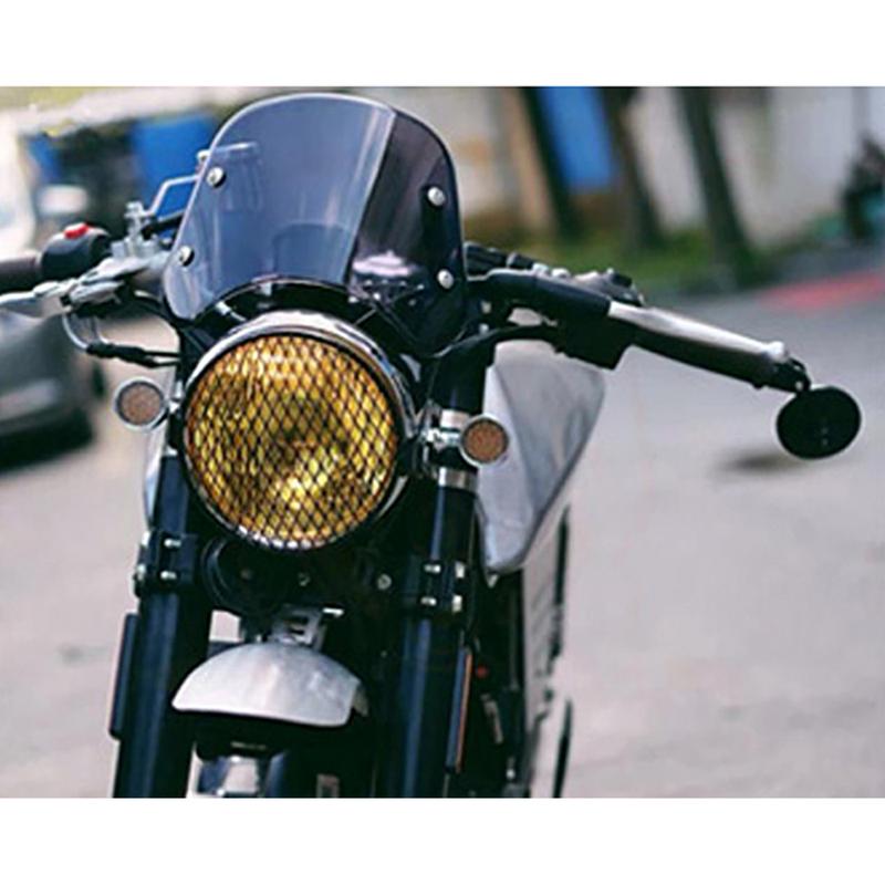 Pro motocykl Yamaha Kawasaki Suzuki Cafe Racer pro Harley Honda Univerzální černé čelní sklo Deflektor větru Čelní sklo Kapotáž