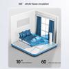 Standing Leafless Tower Fan with Remote Control Wall-mounted Bladeless Air Conditioner Fan for Office Home Use