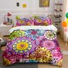 Colorful Floral Abstract Pattern Print Soft Comfortable Duvet Cover Bedding Set Included 1*Duvet Cover  2*Pillowcases