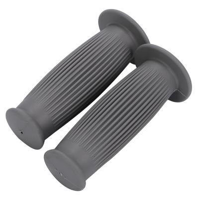 Nakira Motorcycle Grip Moped Handle Barrel Type 0.9 Inch (22.2 Mm) Left and Right Set Rubber F Type (Gray)