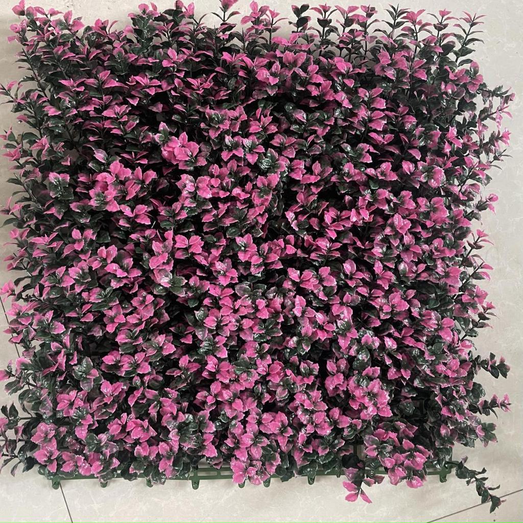 50×50cm Artificial Green Plant Wall - Plastic Vertical Garden, Fake Flower Wall, Synthetic Turf Background