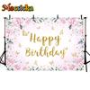 Mocsicka Alles Gute zum Geburtstag Kulisse Schmetterlingsdekorationen Neugeborenen Fotografie Requisiten Babyparty Mädchen Foto Hintergrund Studio Banner