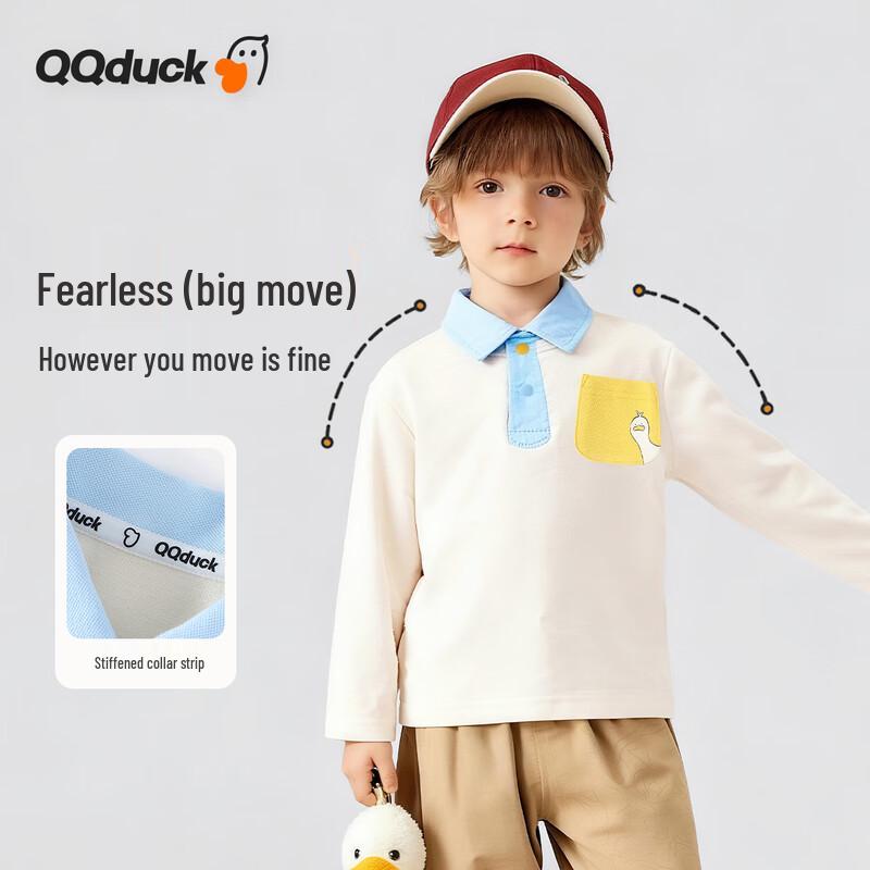 QQ DUCK Boys' Long-Sleeve Polo Shirt