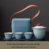 Portable Ceramic Tea Set: One Pot & Three Cups for Outdoor and Business Gifts