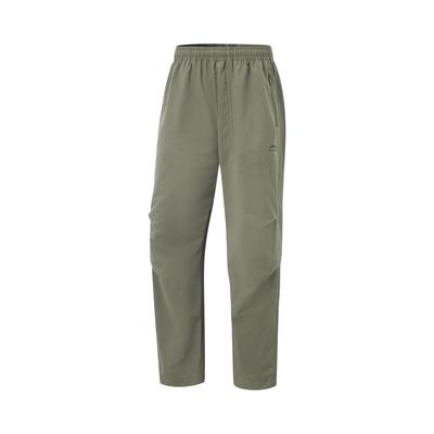 Li Ning Fitness Series Loose Woven Logo Letter Sports Long Pants Men Bottoms Tea-Green AYKV227-2