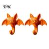 Space Saving Hooks for Apartment 2Pcs 3D Printed Bat Hanging Hooks, Decorative Wall Hangers Keys Unique Shaped Towels Bags, Adhesive Halloween
