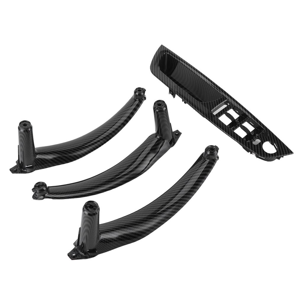 Carbon Fiber Style Interior Door Handle Trim Decorative Cover Fit for X5 X6 E70 E71 2007?2013