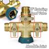 NPT/BSP 3/4" Cross Type Garden Taps Adapter Copper-plated Aluminum Heavy-duty Faucet for Garden Irrigation Connector Stop Water