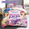 Set Copripiumino Trapuntato con Fantasia Shimmer and Shine Federa Decorazione per la Casa Regalo (1 * copripiumino + 2 * federa, senza nucleo)