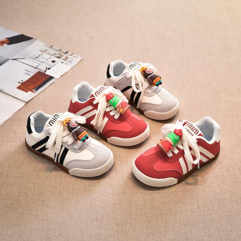 Children's board shoes low-top 2025 spring and autumn new boys' shoes girls' sports shoes soft-soled casual moral training shoes older children