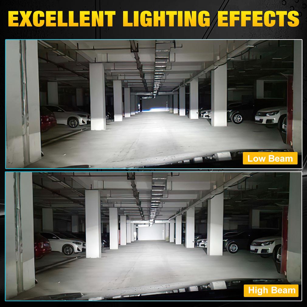 2pcs H7 LED Bulbs High Power Car Headlight CSP Chips CANBUS Fog Lights for Automobile Mini Wireless 1:1 Fit LED Headlamp Plug&Play 6500K White