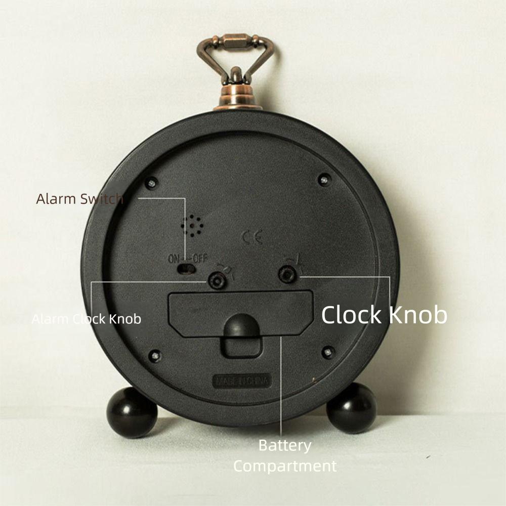 Super Silent Battery Alarm Clock Retro Vintage Desk Clock Mechanical Clock  Housewarming Gift