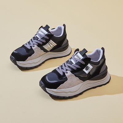 Nowe buty tatusia dla kobiet, modne sportowe buty na grubej podeszwie