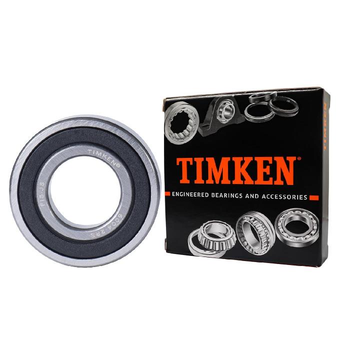 2PACK TIMKEN 6004-2RS Double Rubber Seal Bearings 20x42x12mm, Pre-Lubricated and Stable Performance and Cost Effective, Deep Groove Ball Bearings