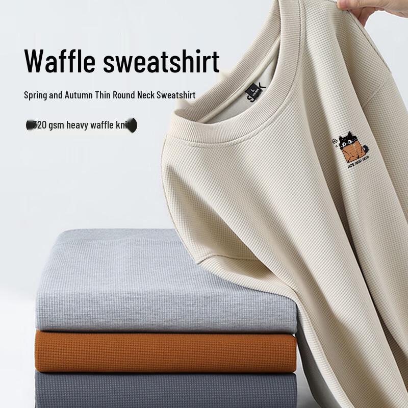 Baleno S&K Men's Waffle Knit Crew Neck Sweatshirt