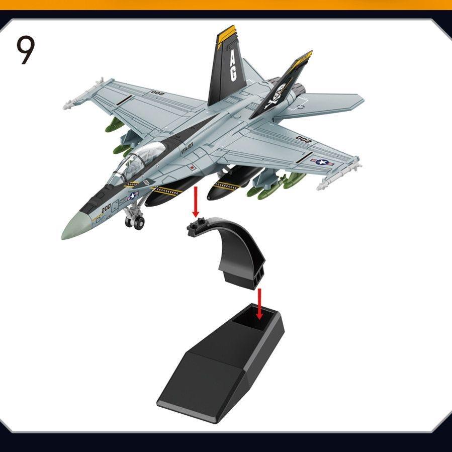 Maßstab 1/72 Flugzeugmodell F/A-18F Super Hornet VFA-2 Jagdflugzeug Spielzeugflugzeug Kinderspielzeug für Jungen ABS-Kunststoffmodell Geschenk