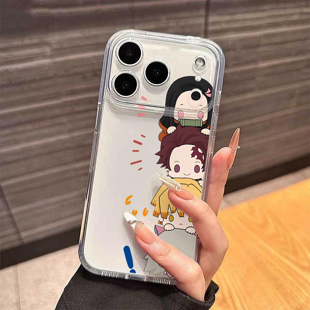 Cute D-Demons S-Slayers Phone Case for iPhone 17 Air 16 15 14 Plus 13 12 11 Pro Max X Xs XR 8 e Soft TPU Transparent Cover