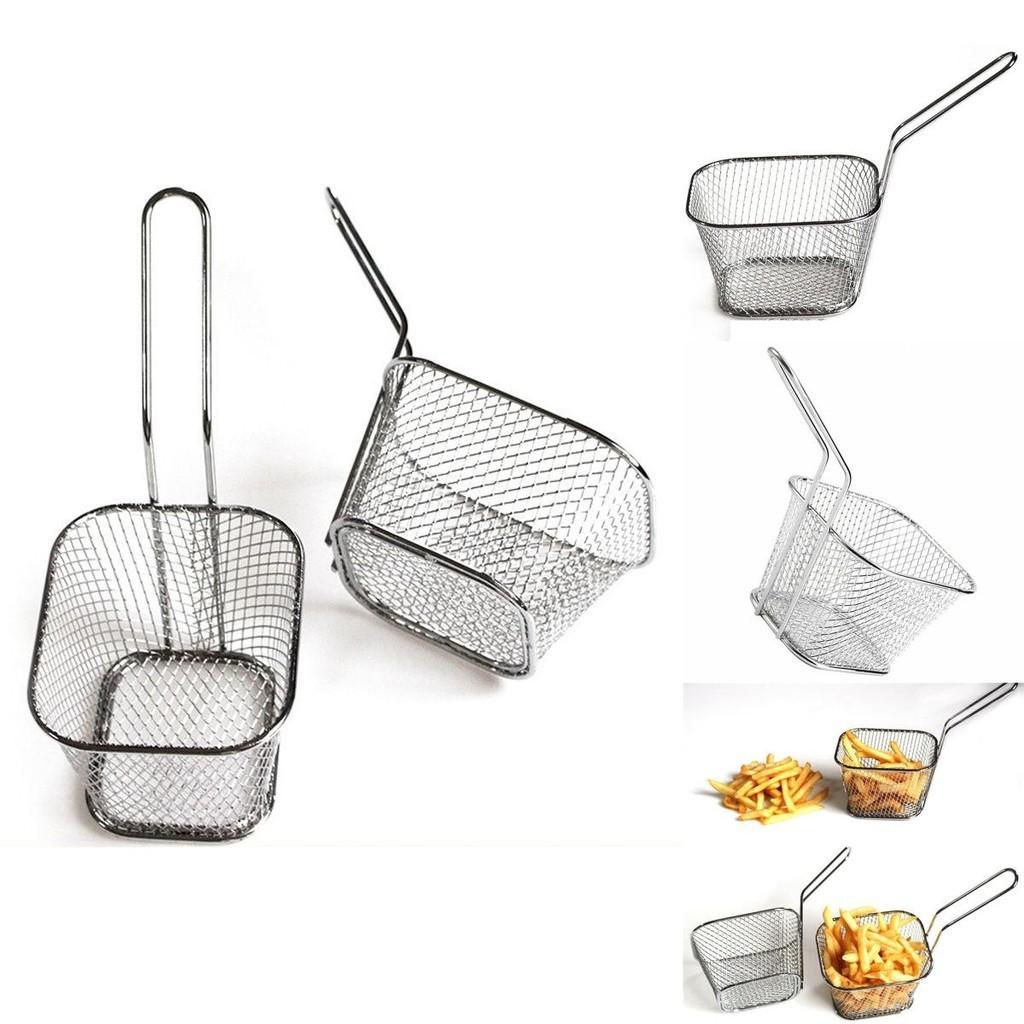 Portable Mini Fryer Mesh Basket For Snacks Deep Fry For Perfectly Crispy Fries Chicken More!