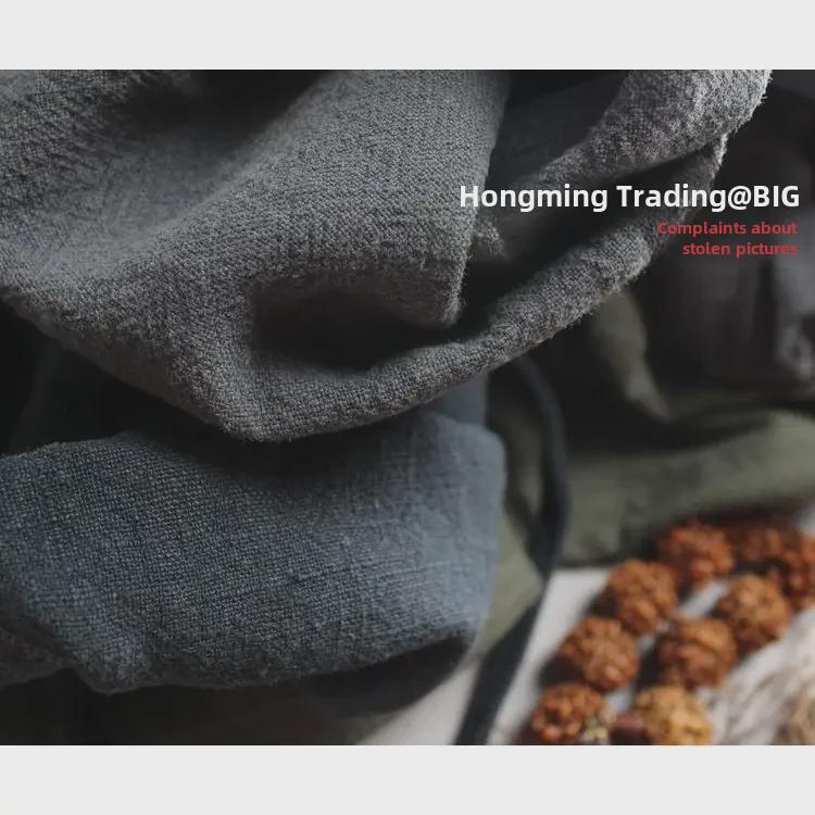 Men's Retro Linen Shirt Jacket with Chinese-Style Buttons for Spring and Autumn