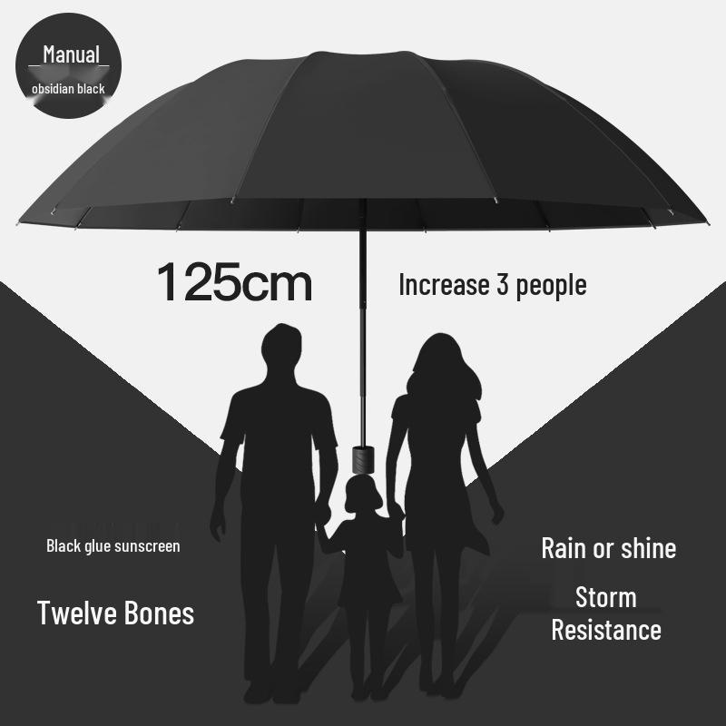 24-Bone Automatic Folding Umbrella: Stylish, Dual-Use Parasol with Sunscreen Protection for Men and Women