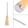 Stainless Steel Ice Pick Cone with Wooden Handle, Wooden Handle Picnic Camping Kitchen Tool for Ice Breaking Blocks Chunks with Metal Point