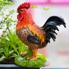 Rooster Statue Water Proof Sun Proof Vibrant Colors Lifelike Resin Rooster Sculpture for Indoor Outdoor Decor Hand