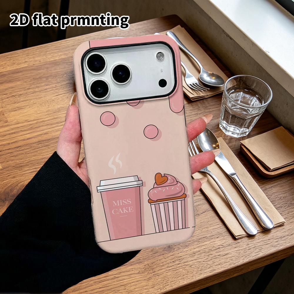 Phone Case: 2D Flat Samsung Galaxy A34 A35 M05 M06 S20 S22 S21 FE Plus 5G Protective Case, Cake, Coffee, Desserts, Perfect Christmas and Halloween Hol
