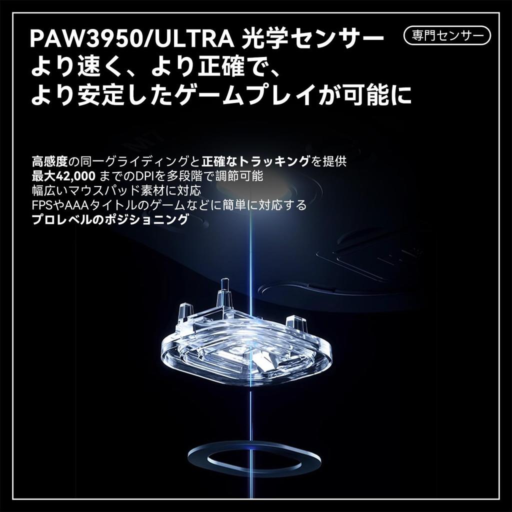 Bezdrátová herní myš MCHOSE M7 ULTRA s 8K PAW3950 Bluetooth Dostupné ve 4 Vhodné pro střední a velké drápové dlaně a drápové oranžový dongle,