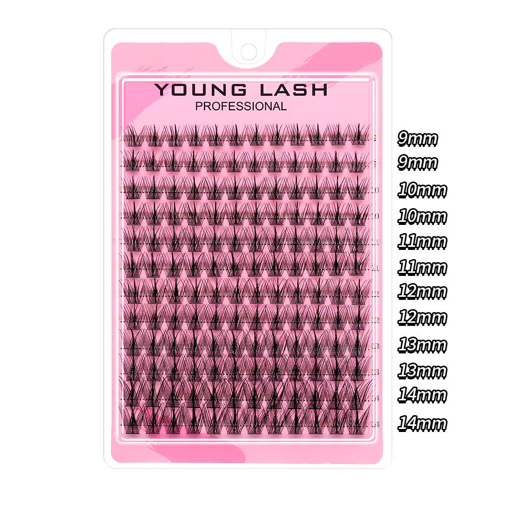 Fishtail Mixed Large Capacity False Eyelashes - Single Cluster Hot Melt Grafting, Segmented Manga Style