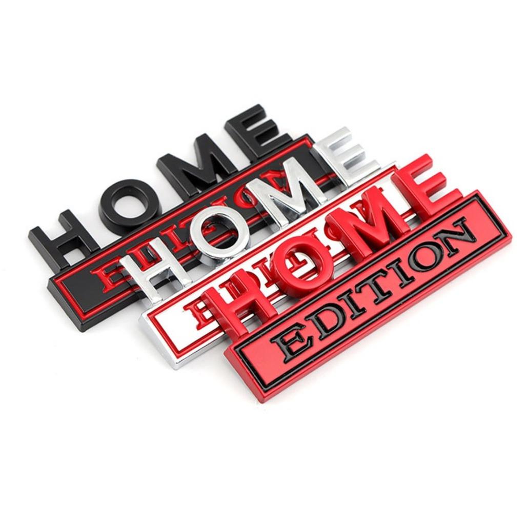 1Pc 3D Metal Home Edition Logo Car Front Grille Badge Side Fender Rear Trunk Emblem Sticker Decal