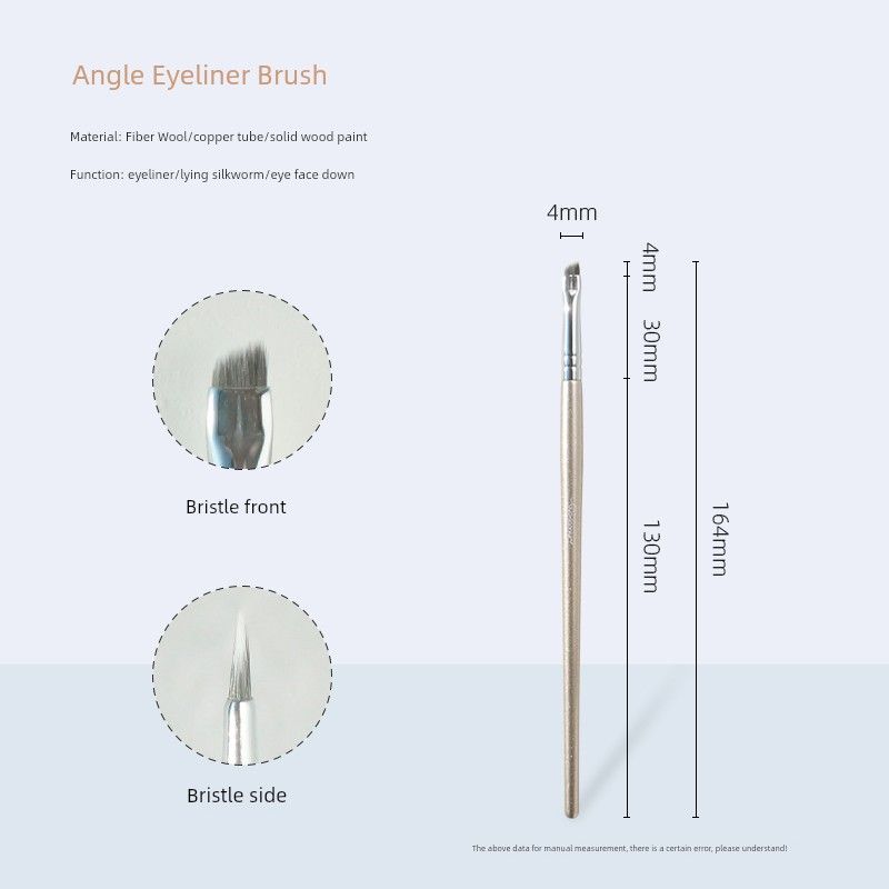 Guo Xiaoniu Pony Hair Eye Detail Brush Small Size Eyeliner Eye Shadow Brush Eyelid down to Crouching Silkworm Smudges Cosmetic Brush Rose Gold 332 Angled Eyeliner Brush