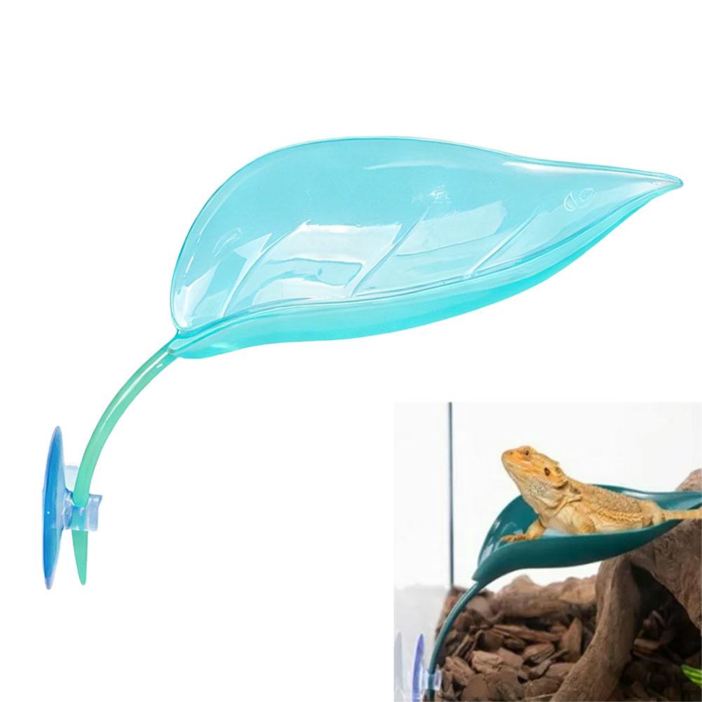 

Frog Habitat Leaf Suction Cup Reptile Basking Area Resting Terrace Suction Cups Tank Accessories simulated leaves For Geckos