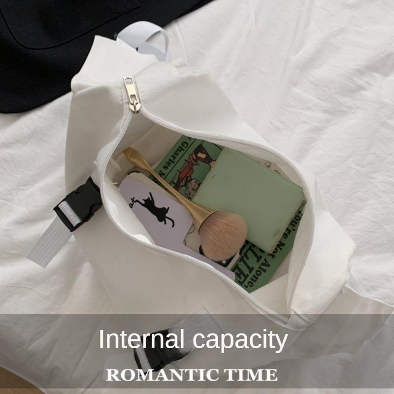 Harajuku женская сумка-мессенджер однотонная холщовая сумка через плечо студенческие — фото 7