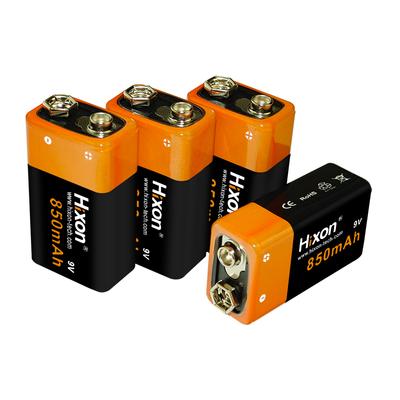 9V 6F22  850mAh Rechargeable Li-ion Battery and Charger for Smoke Detector Alarm Interphone Kids Toys Fire Alarms