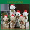 Schattige Kerst Teddybeer Pluche Speelgoed Voor Decoratie En Accessoires Met Sjaal