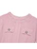 Kirsh Color Stitch Point Knit Dress [Salmon]