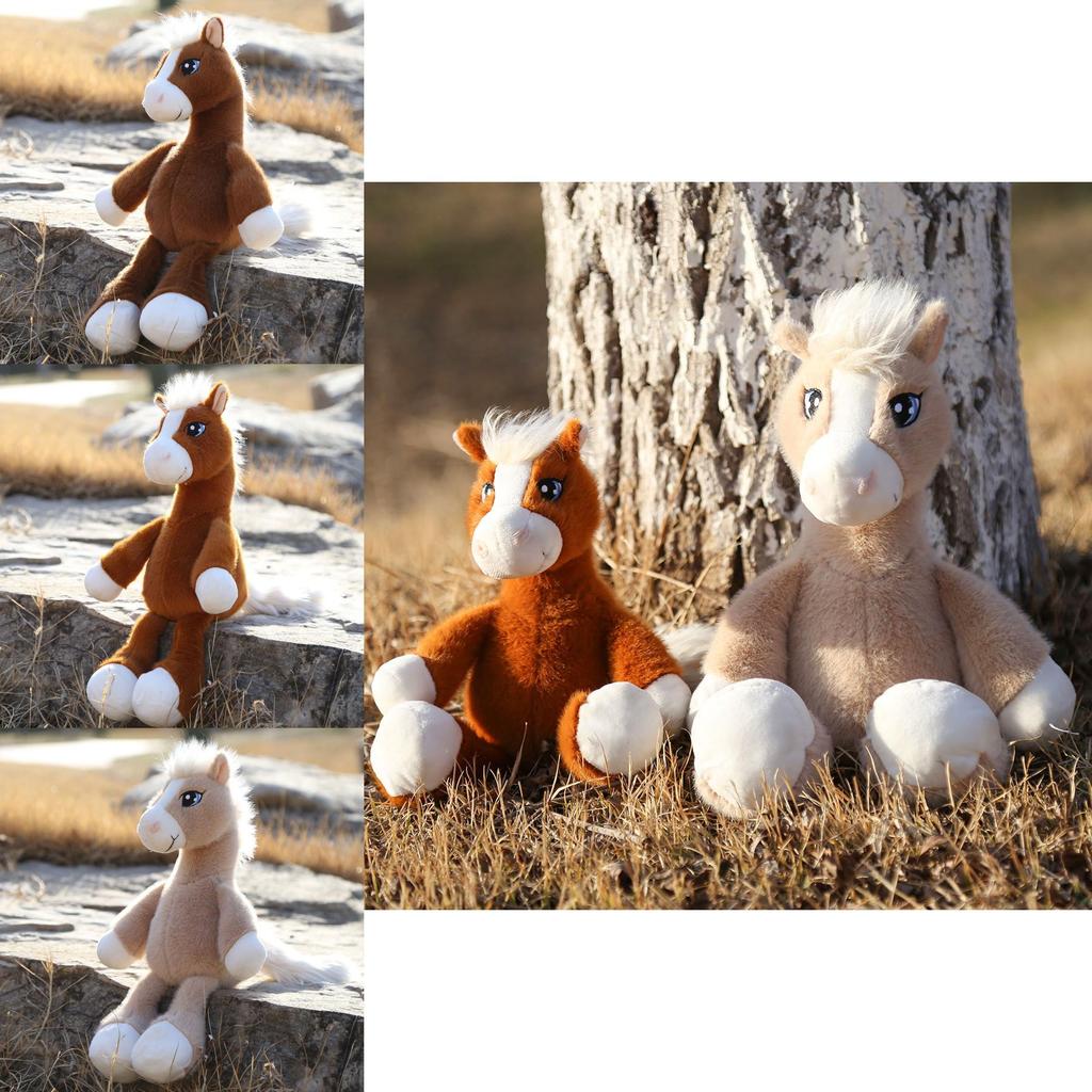 Plush Pony Stuffed Animal Toy For Kids Kids Birthday Gift Soft Animal Companion