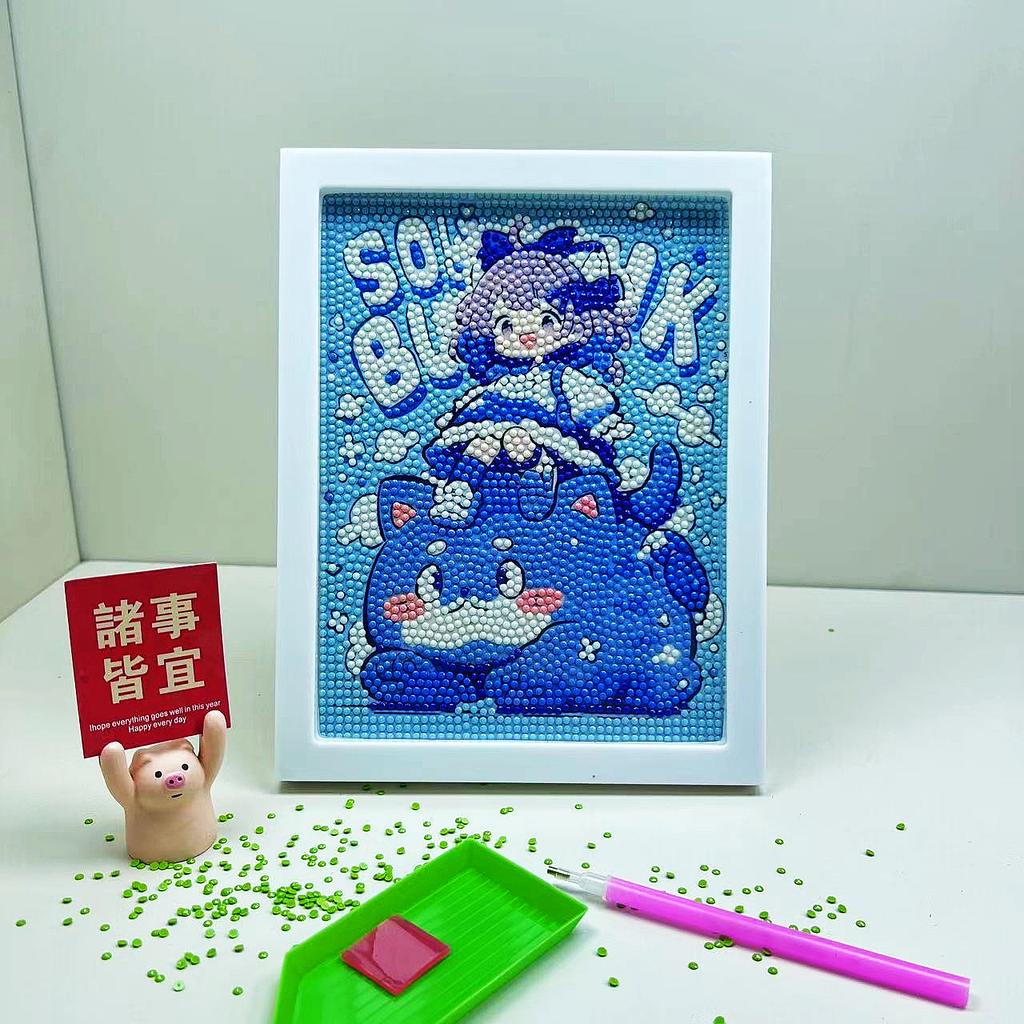 17 * 22Cm Cartoon Diamond Painting Children'S Puzzle Handmade Diy Year Of The Horse Living Room Sticker Decorative Painting