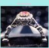 Stone Ring With Pink Zircon Luxury Finger Ring Bride Wedding Couple