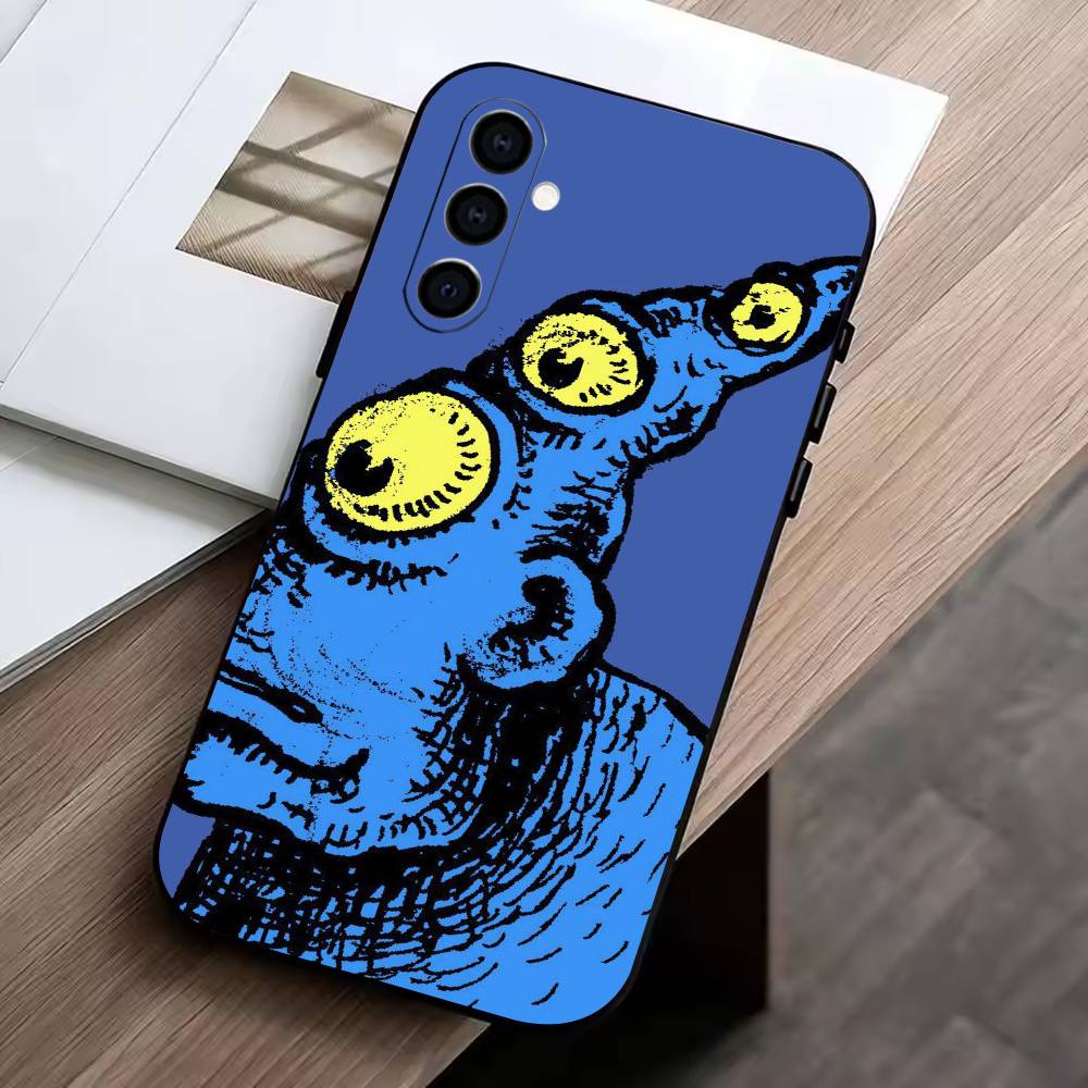D- Funny Graffiti Phone Case For Samsung Galaxy A73,A72,A71,A70,A53,A52,A51,Others Soft Black Cover