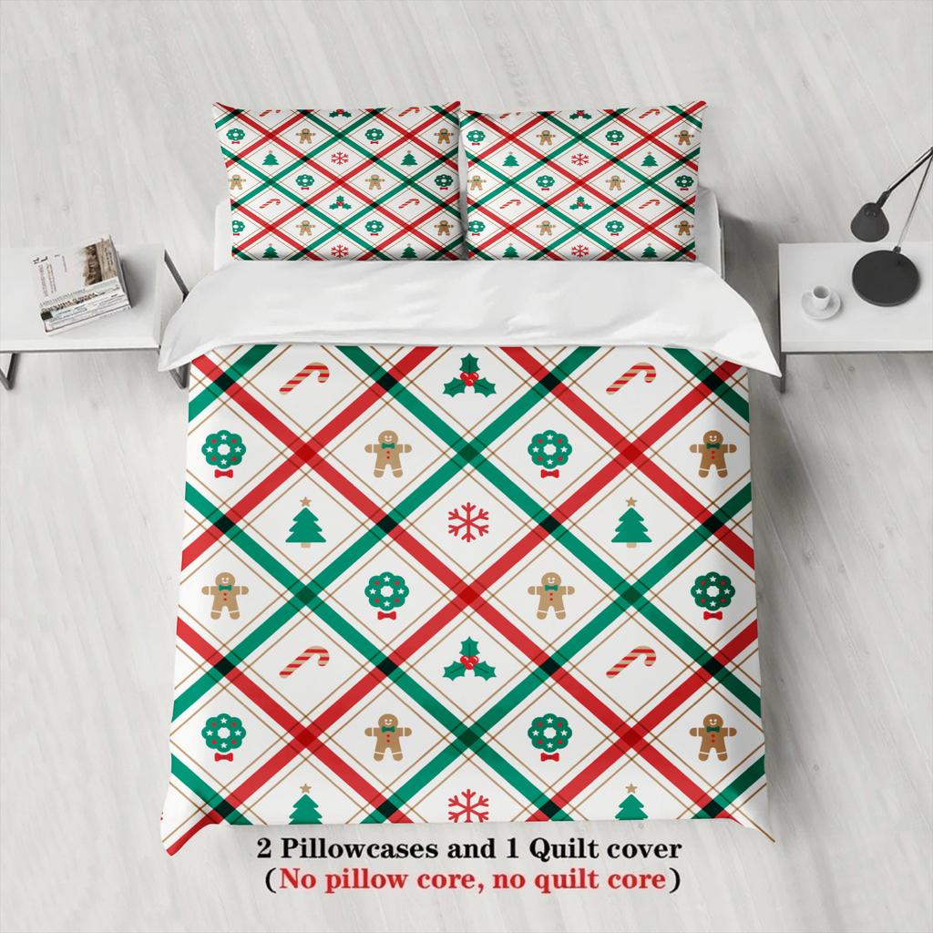 Christmas Bedding Set Christmas Gift Duvet Cover Set Single Twin Queen King Size No Filling Christmas Gift For Home Decor