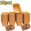 50PCS Oil-proof Baking Cup, Rectangular Mini Size, with Grooved Rim To Prevent Leaks. Suitable for Baking Bread, Cupcakes, and Desserts.