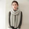 100% Pure Cashmere Women's Scarf - Fashionable, Warm, Comfortable, Solid Color Knit for Autumn/Winter