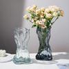 Creative Slanted Neck Glass Vase for Home or Office Decor